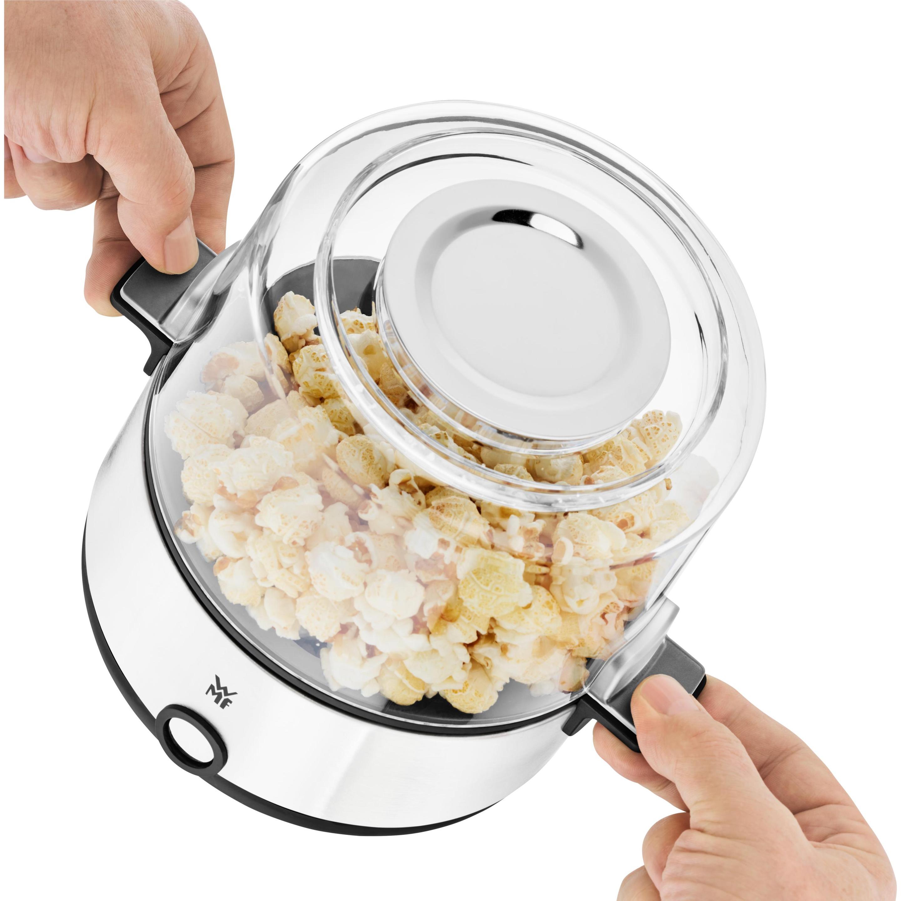 Thumbnail - WMF KÜCHENminis Popcornmaschine / Popcorn Maker mit Deckel-Servierschale, Fun Kitchen, Grau, Schwarz, Transparent