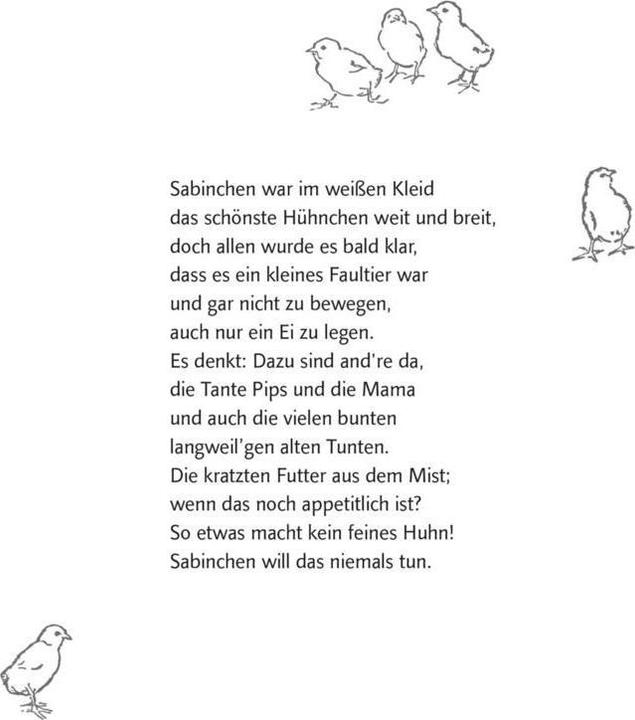 Produktbild Das Hühnchen Sabinchen (Deutsch, Marianne Speisebecher, 2016)