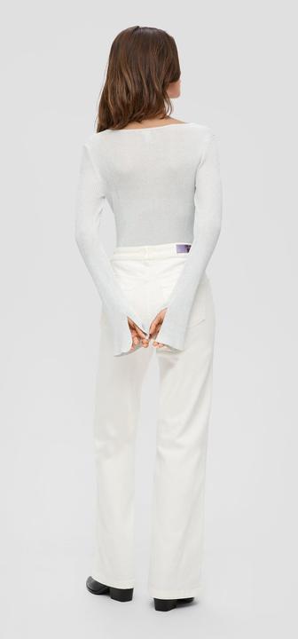 Produktbild s.Oliver Strickpullover Leichter Ripppullover mit Glitzereffekt (S, XS)