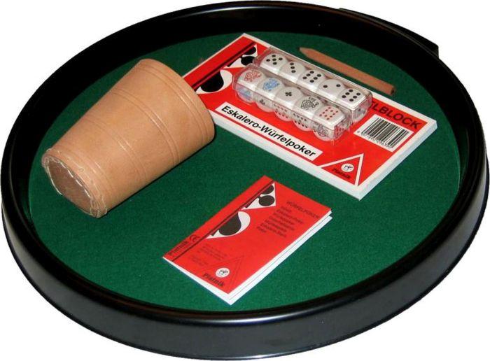 Piatnik Ensemble de poker avec tasse à dés, MULTICOULE, 7 pièces, 296871 (Allemand)