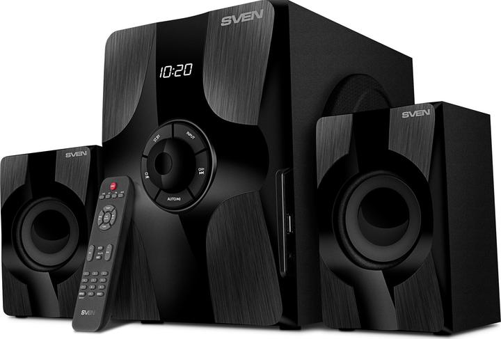 Immagine prodotto Sven Altoparlanti 2.1 MS-315, nero, Bluetooth, FM, USB, unità RC, potenza in uscita + (RMS) (Corrente elettrica)