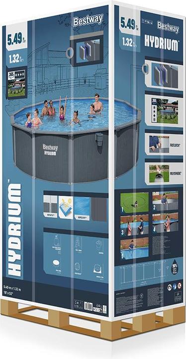 Immagine prodotto Bestway Set piscina fuori terra rotonda Hydrium - 5,49 m x 1,32 m (Ø 549 x 132 cm)
