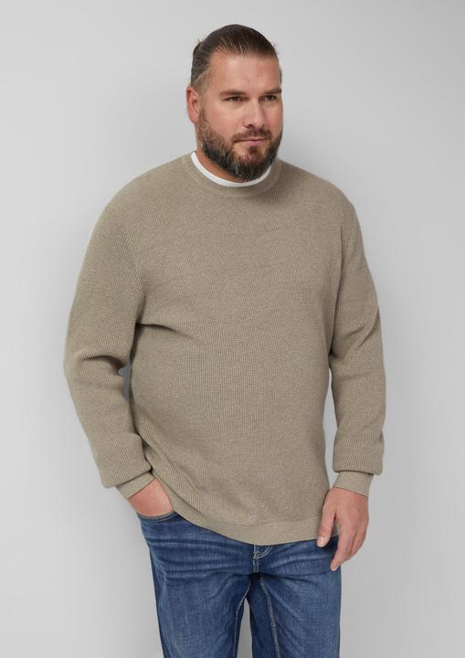 Produktbild s.Oliver Strickpullover Strukturmix-Pullover aus reiner Baumwolle (5XL)