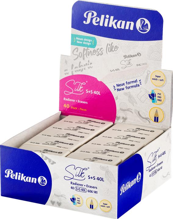 Produktbild Pelikan Kunststoff-Radierer S+S 40L, weiá