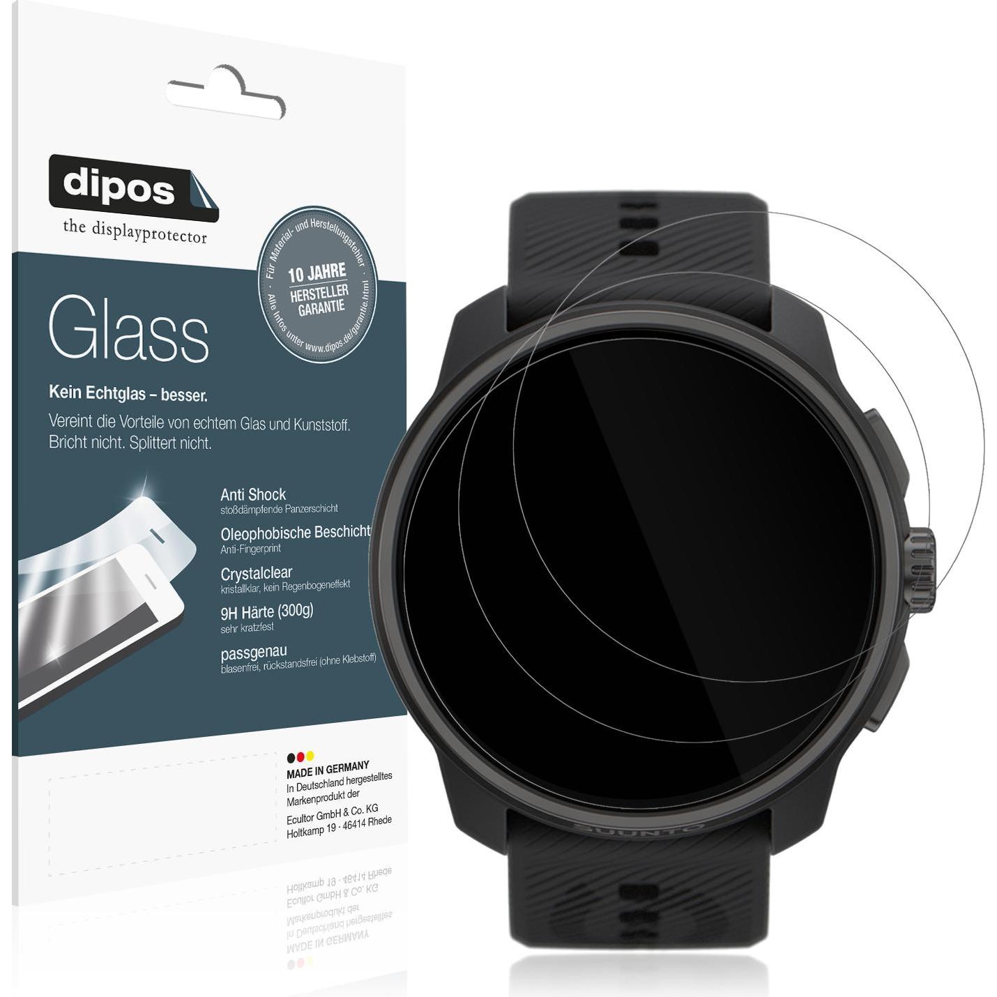 Dipos Anti-Shock Displayschutz 9H, Smartwatch Schutzfolie, Transparent