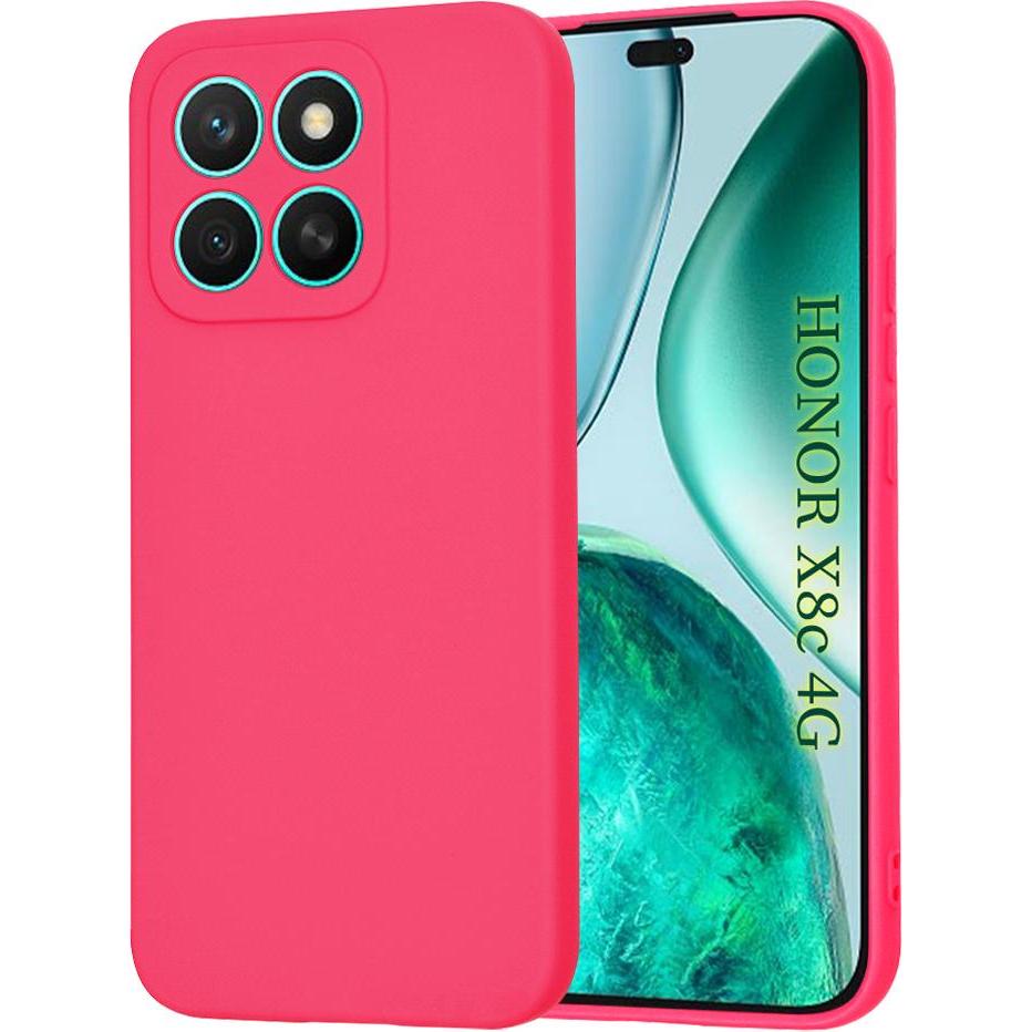 Techsuit - SoftFlex - Honor X8c - Hot Pink (Honor X8), Cover smartphone, Pink