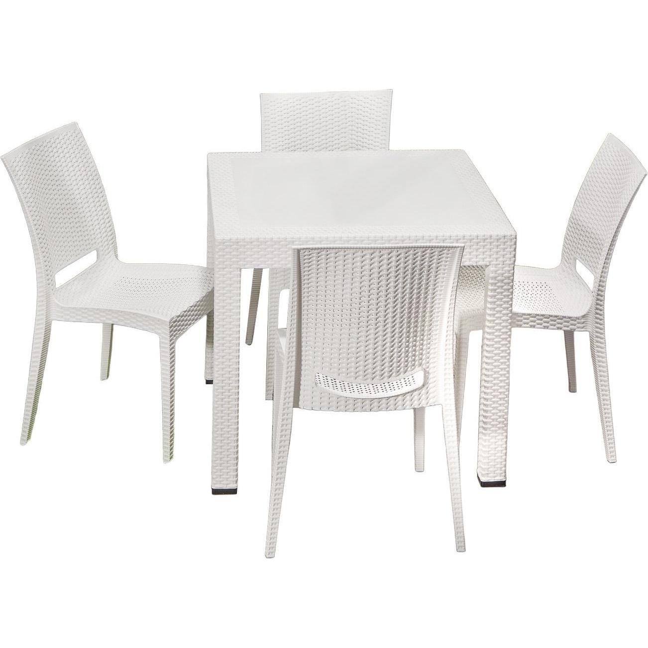 Skye Decor, Gartentisch + Balkontisch, Rattan (80 cm)