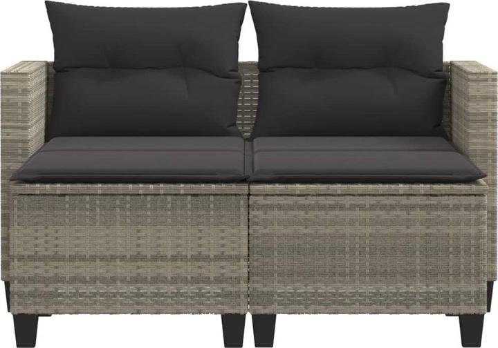 Produktbild vidaXL Gartensofa 2-Sitzer mit Hockern