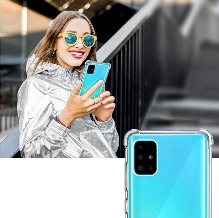 Produktbild Screenguard Samsung Galaxy A51 4G Hülle Crystal Soft Airbag Bumper (Samsung Galaxy A51)