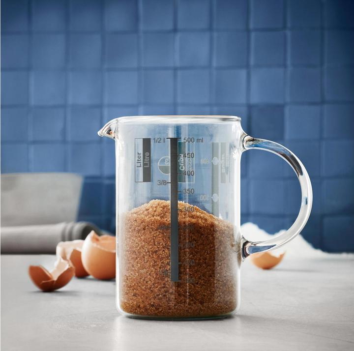 Produktbild WMF Messbecher 0,5l Skalierung 4 Masseinheiten Gourmet hitzebeständiges Glas (500 ml)