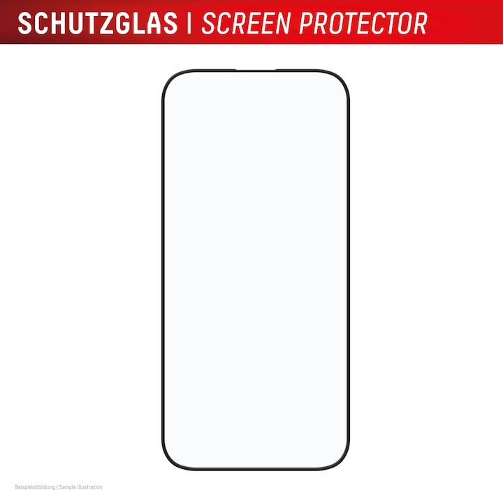 Actual product image Displex Premium Glass, Full Cover armoured glass (1 Piece, Apple iPhone 16)