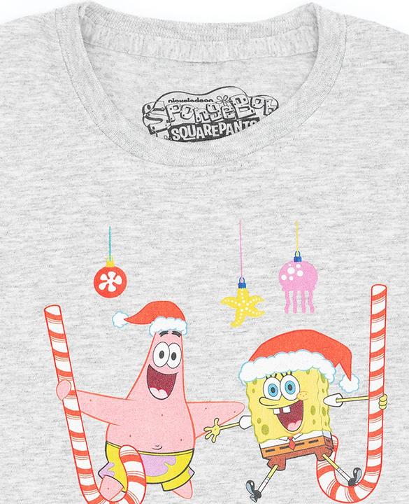 Immagine prodotto Spongebob Squarepants Make It Merry Maglietta Natale Ragazzi (128)