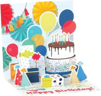 Image du produit Up with paper Carte d'anniversaire Pop-Up Card Motif de fête d'anniversaire