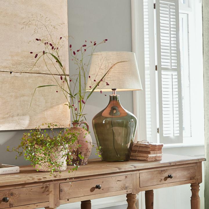 Image du produit Loberon Lampe de table Morazan vert/lin (E27)