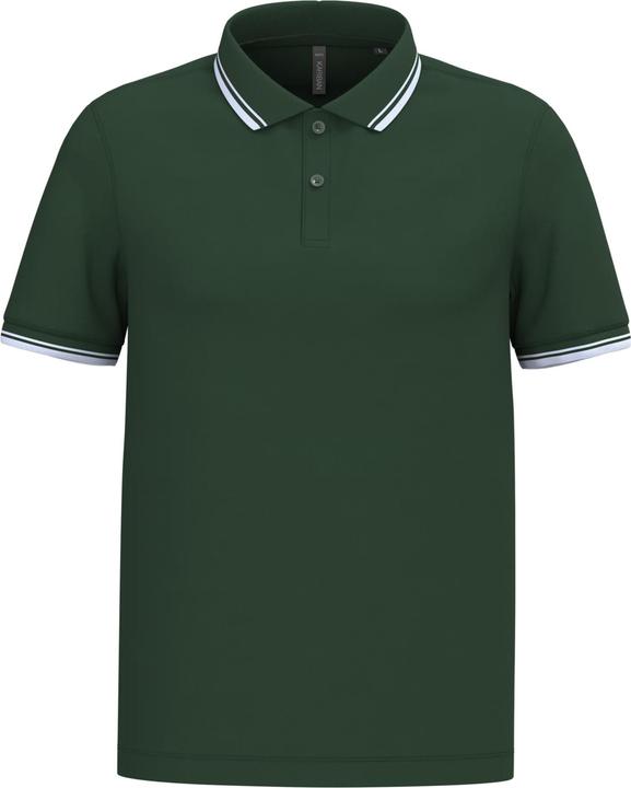 Kariban Poloshirt mit Kontraststreifen