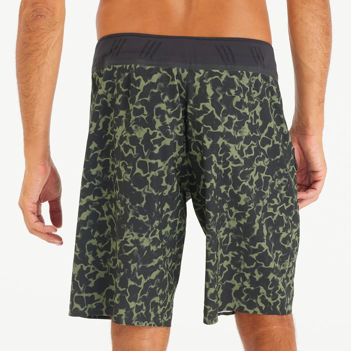 Actual product image Olaian Boardshorts Surfen Herren lang 900 20" Morpho Army grün (Frequency band 38 (2600 MHz))