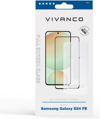 Actual product image Vivanco 2.5D FullScreen screen protector for Samsung Galaxy S24 FE, applicator installation (1 Piece, Samsung Galaxy S24 FE)