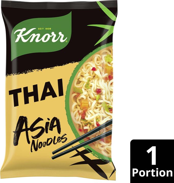 Image du produit Knorr Asia Noodles Thai sachet, Nouilles Asiatiques Snack, prêt en seulement 3 minutes (70 g)
