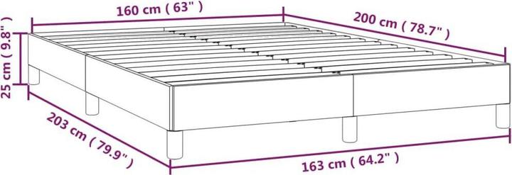 Actual product image vidaXL Bettgestell (160 x 200 cm)