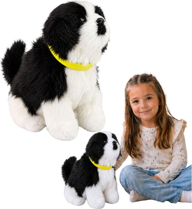 Image du produit Lean Toys Chien en peluche interactif avec fourrure douce race colley (19 cm)