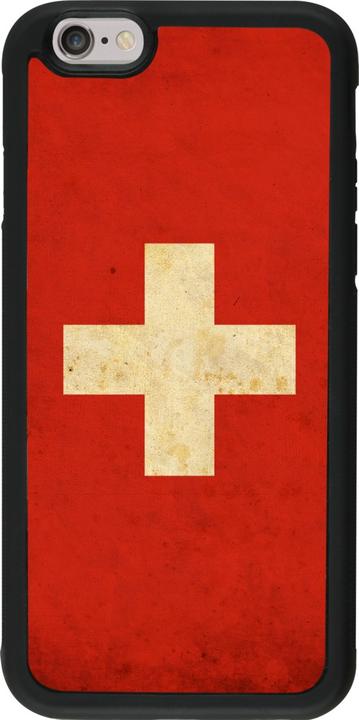 Image du produit PhoneLook Coque Silicone rigide noir Vintage Flag SWISS (Apple iPhone 6)
