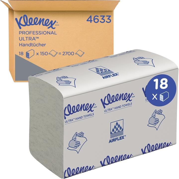 Kleenex Folded towel 2lg. 24,1x19,1cm 37374 white, Z-fold 18x150 sheets (18 x)