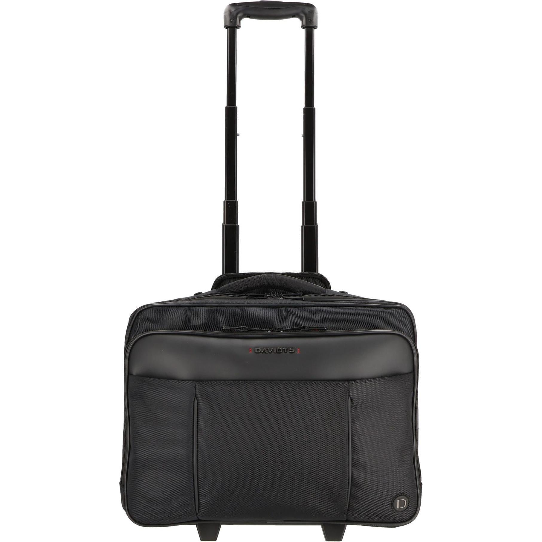Davidts, Koffer, 263 2 Rollen Businesstrolley 35.5 cm Laptopfach, Schwarz, (35 l)