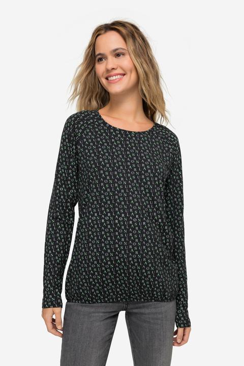 Produktbild Laurasøn T-Shirt, allover Print, Rundhals, Langarm, OEKO-TEX (L)