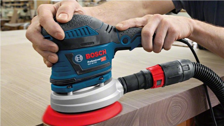 Actual product image Bosch Professional Random orbital sander GEX 40-150 with 1 x M480 sanding sheet and L-BOXX (Eccentric grinder, 400 W)