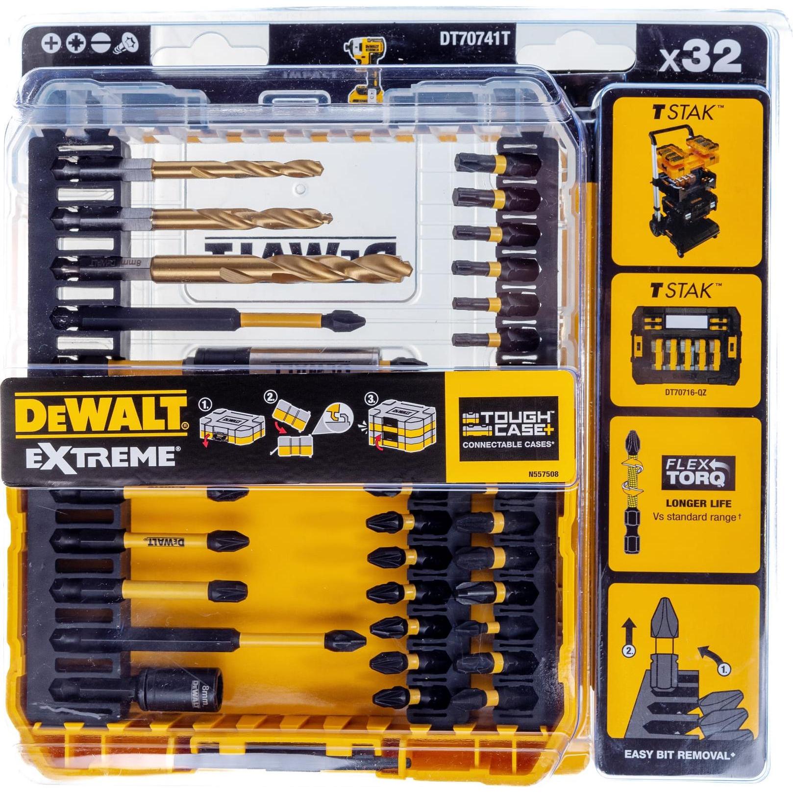 DeWalt, Chiave a bussola, Set di punte FLEXTORQ da 32 pz.