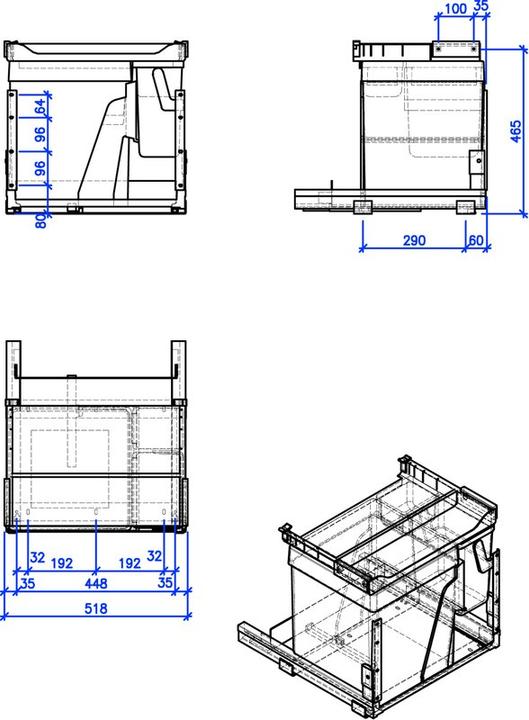 Actual product image Peka Metall Waste extraction system OekoComplet 40+6+1.2 (40 l)