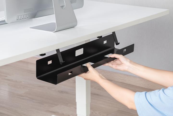 Actual product image Cablio cable tray and power strip holder Black (Duct, 60 cm)