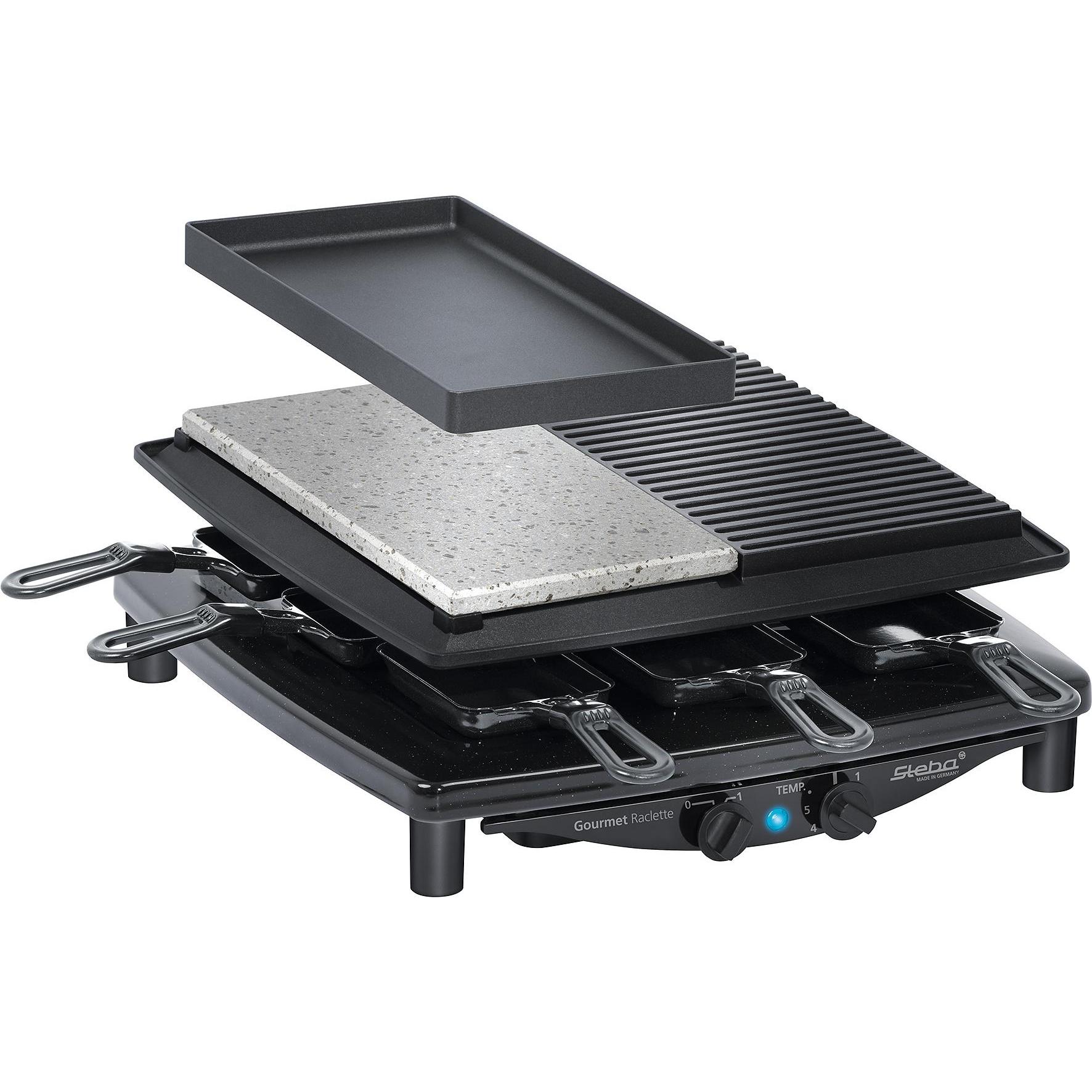 Steba RC 4 Plus Deluxe, Racletteofen, Schwarz