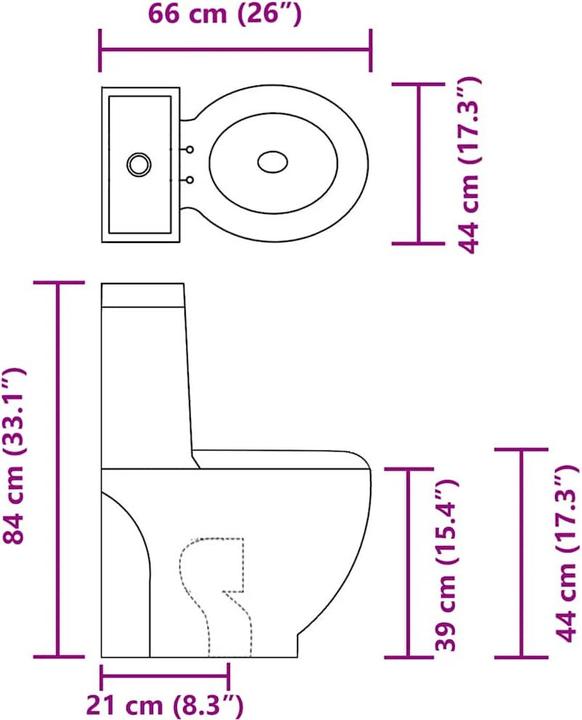 Produktbild vidaXL Toilette