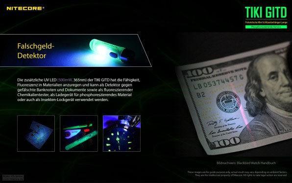 Actual product image Nitecore TIKI Glow in the Dark luminous (5.50 cm, 300 lm)