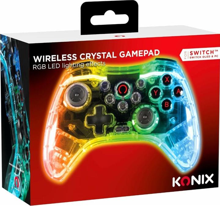 Produktbild Konix Wireless Gamepad - Crystal LED (PC, Switch, PS4)