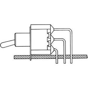 Thumbnail - Velleman 90° Vertical Toggle Switch Spdt On-On, Taster + Schalter
