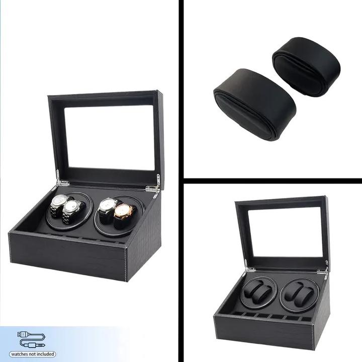 Actual product image Cbx Uhrenbeweger für 4+6 Uhren, Watchwinder Krokodilmuster (10 x)