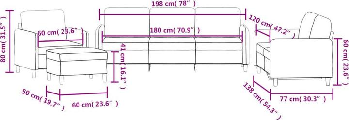 Actual product image vidaXL Sofagarnitur (Upholstery set)