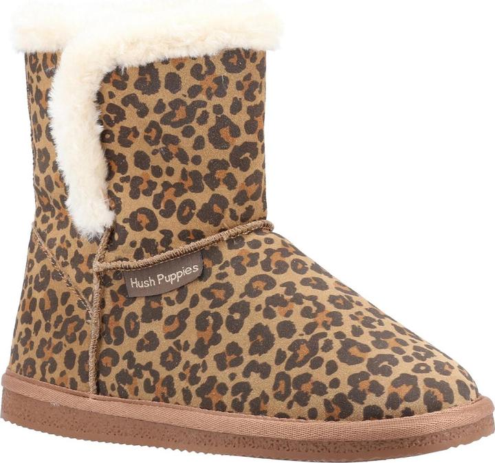 Image du produit Hush Puppies Bottes d'intérieur Ashleigh motif léopard en daim (38)