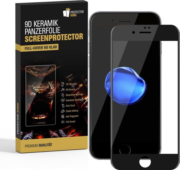 Produktbild Protectorking 2x Ceramic-Glass Full Cover HD Klar (2 Stück, Apple iPhone 8 Plus)