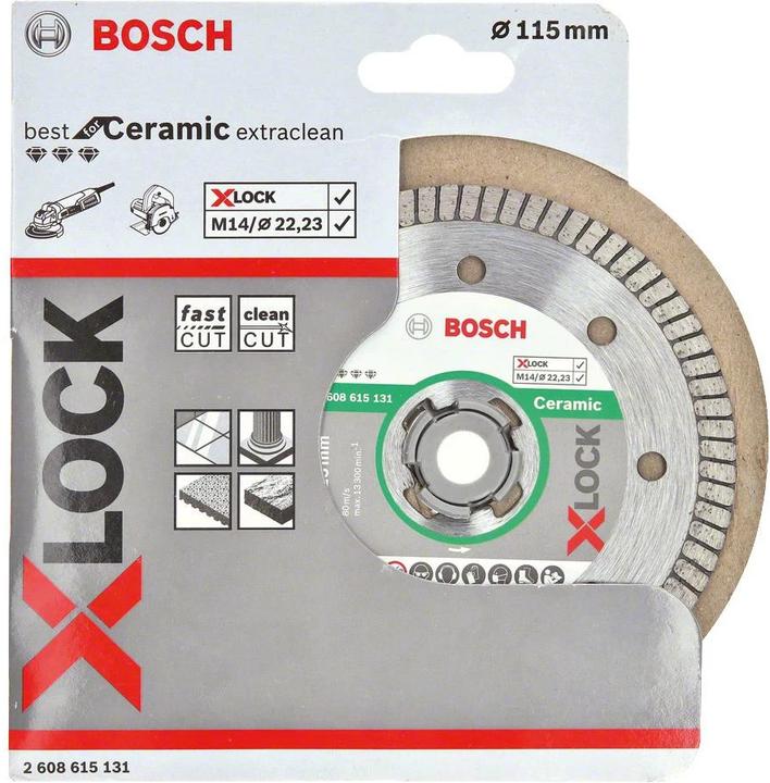 Produktbild Bosch Professional Zubehör PRO Ceramic X-Lock Diamanttrennscheibe, 115 x 22,23 mm, 22,23 mm