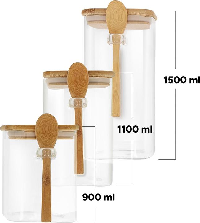 Produktbild Cheffinger Set Vorratsgläser mit Löffel (1.50 l)