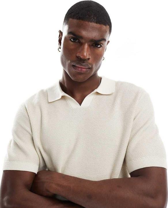 Actual product image Jack & Jones Jprcceaston Knit Split Neck Ss Sn (S)