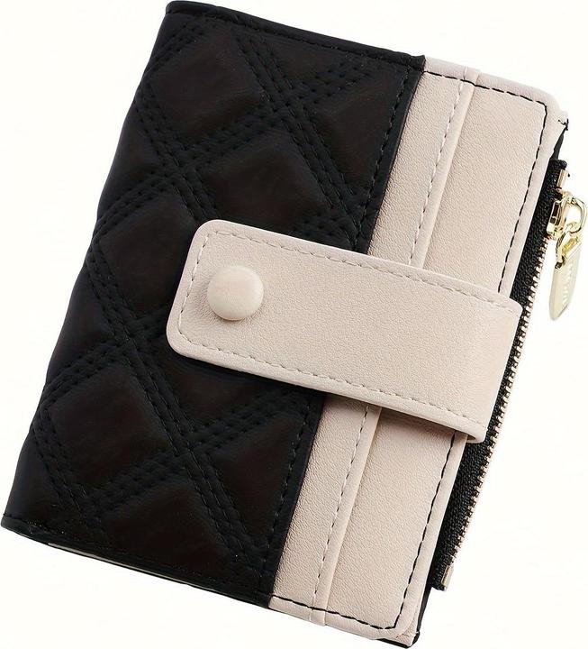 Produktbild Only-Bags.Store Neue gesteppte Brieftasche mit Reissverschlusstasche und Schnallenverschluss, perfekt für Geschenke