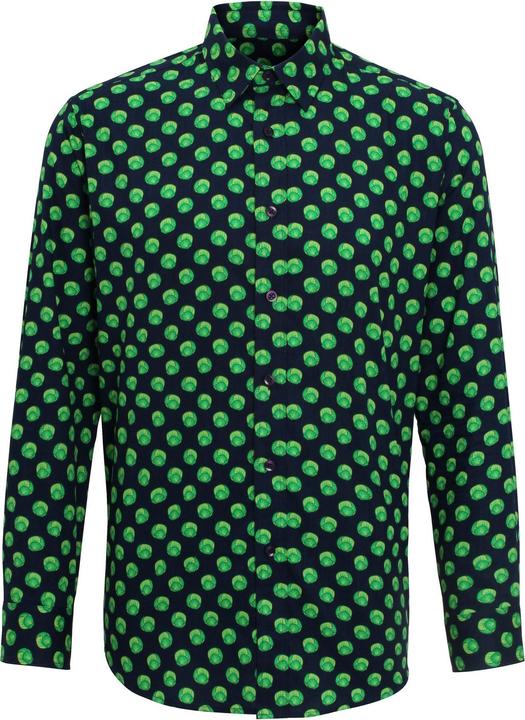 Immagine prodotto Christmas Shop Camicia a manica lunga con motivo di Babbo Natale Kale (S)