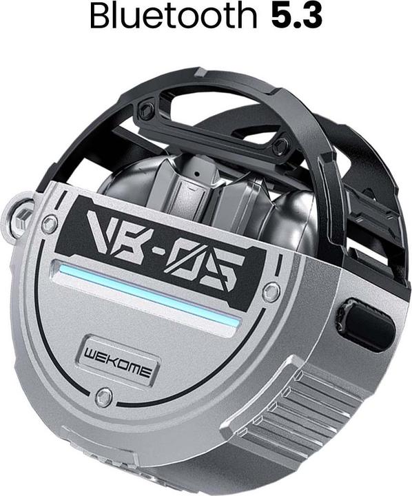 Immagine prodotto Wekome Cuffie senza fili Bluetooth V5.3 TWS Grigio (4.50 h, Senza fili)