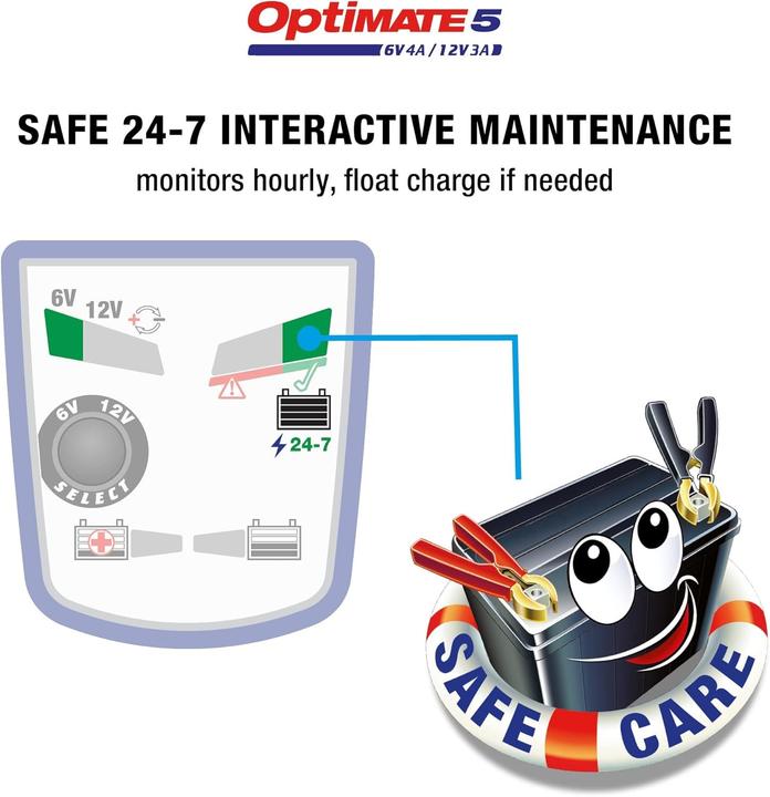 Produktbild Tecmate Optimate 5 Voltmatic Acculader (12V, 6V, 4 A)