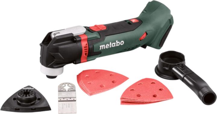 Adattatore aspirazione, senza batteria, Lama per taglio a tuffo 32 mm HCS (legno), Fogli abrasivi 93 mm P 120, senza caricatore