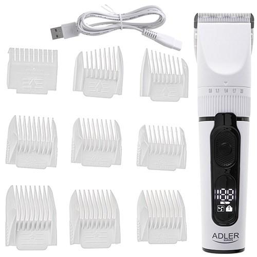 Produktbild Adler | Hair Clipper with LCD Display | AD 2839 | Cordless | Number of length steps 6 | White/Black